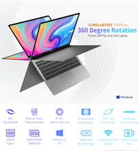Carregar imagem no visualizador da galeria, Teclast Newest Laptops F6 Plus 13.3 inch Notebook Gemini Lake 8GB LPDDR4 256GB SSD Windows 10