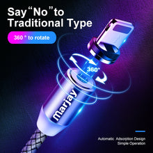 Carregar imagem no visualizador da galeria, Cabo magnético Micro USB Tipo C com 1m (Carrega mais rápido)