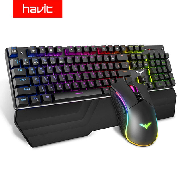 Teclado HAVIT RGB + Mouse (Frete Grátis)